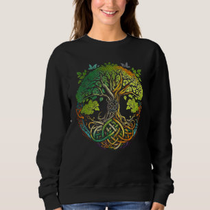 Celtic knot tree life or Gaelic knotwork Oak of li Sweatshirt