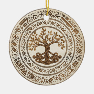 Celtic Knot Tree of life -Yggdrasil Ceramic Tree Decoration