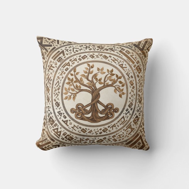 Celtic Knot Tree of life -Yggdrasil Cushion (Front)