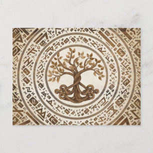 Celtic Knot Tree of life -Yggdrasil Postcard