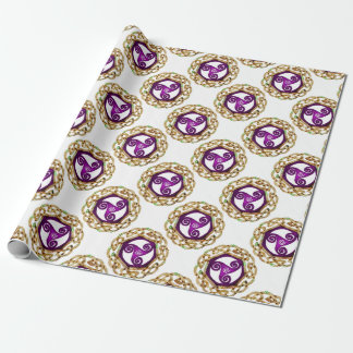 Celtic Knot Triskelle Irish Saint Patricks Tree Wrapping Paper