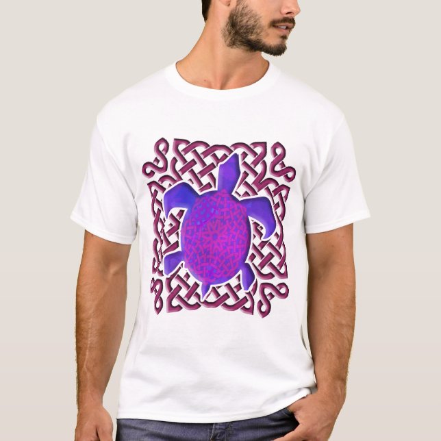 Celtic Knot Turtle (Purple) Shirts (Front)