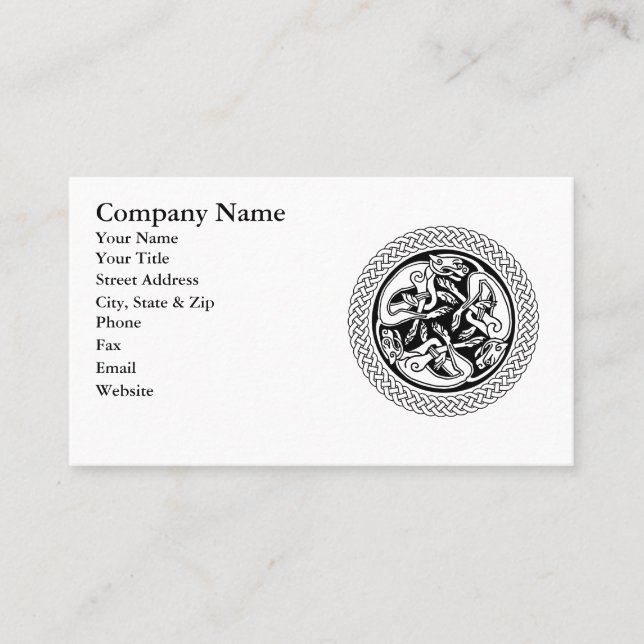 Celtic Knot with Hounds Business Card (Front)