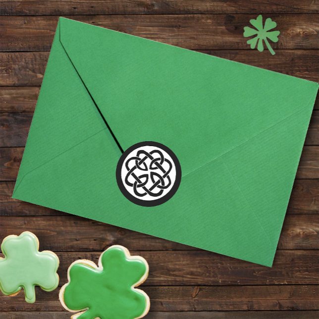 Celtic Knot Work Circle Classic Round Sticker (Creator Uploaded)