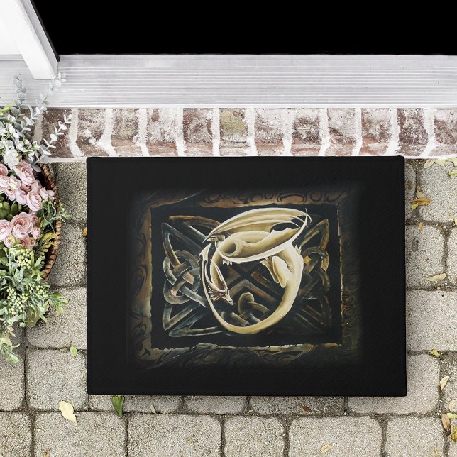 Celtic Knot Work Cream Dragon Doormat (Creator Uploaded)