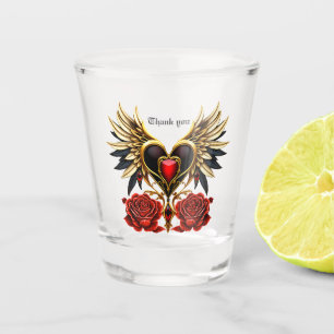Celtic knots and a heart in Gothic elegance. Shot Glass