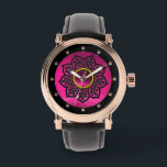 CELTIC KNOTS FLOWER PINK PURPLE AMETHYST GEMS WATCH<br><div class="desc">Elegant and unique design , pink gem stones with celtic knots. Very accurated nurbs modeling and rendering in 3D  by Bulgan Lumini .Part from series Hyper Talismans</div>