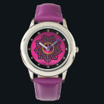 CELTIC KNOTS FLOWER PINK PURPLE AMETHYST GEMS WATCH<br><div class="desc">Elegant and unique design , pink gem stones with celtic knots. Very accurated nurbs modelling and rendering in 3D  by Bulgan Lumini .Part from series Hyper Talismans</div>