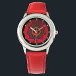 CELTIC KNOTS FLOWER , RED BURGUNDY RUBY GEM STONES WATCH<br><div class="desc">Elegant and unique design , pink gem stones with celtic knots. Very accurated nurbs modelling and rendering in 3D  by Bulgan Lumini .Part from series Hyper Talismans</div>