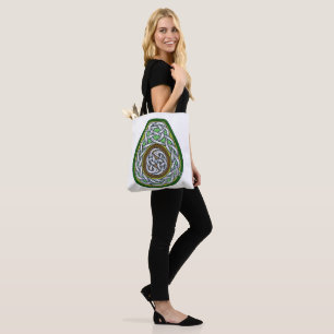 Celtic Knotwork Avocado Tote Bag