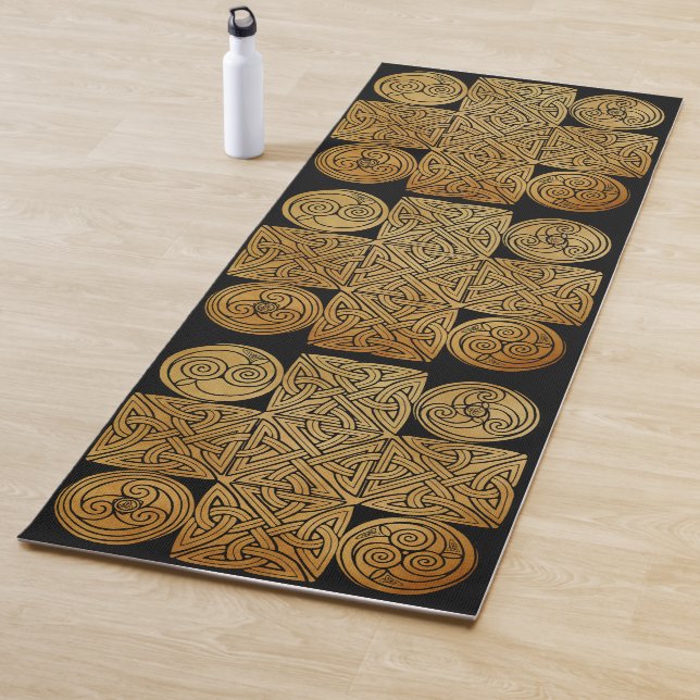 Celtic Knotwork Cross Yoga Mat (In Situ)
