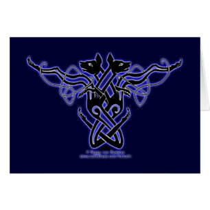 Celtic Knotwork Hounds Card