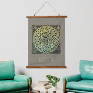 Celtic Knotwork Mandala Personalised Hanging Tapestry