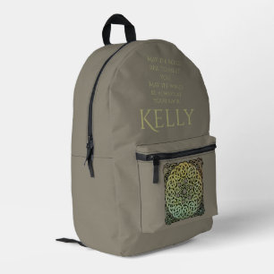 Celtic Knotwork Mandala Personalised Printed Backpack