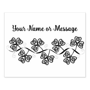 Celtic Knotwork Personalised Rubber Stamp