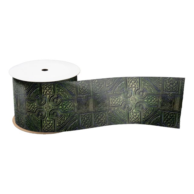 Celtic knotwork St. Patrick's Day Satin Ribbon (Spool)