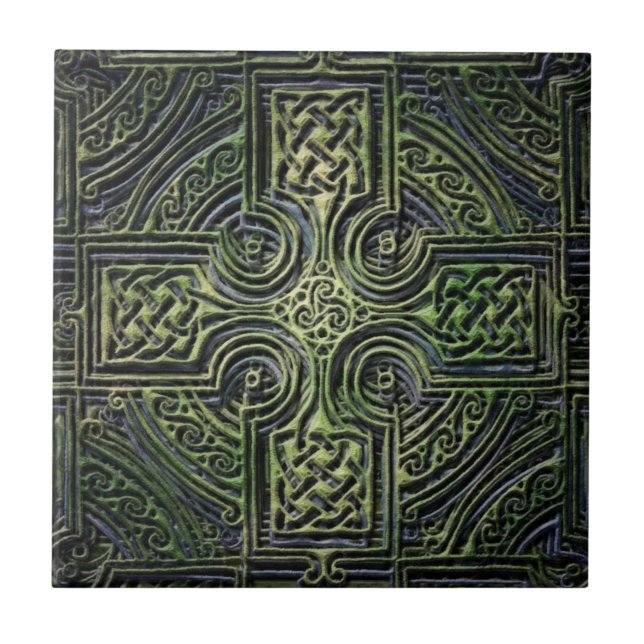 Celtic knotwork St. Patrick's Day Tile (Front)