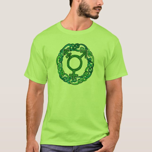 Celtic Knotwork Transgender Symbol T-Shirt (Front)