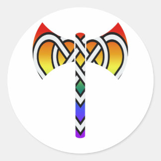 Celtic Labrys Classic Round Sticker