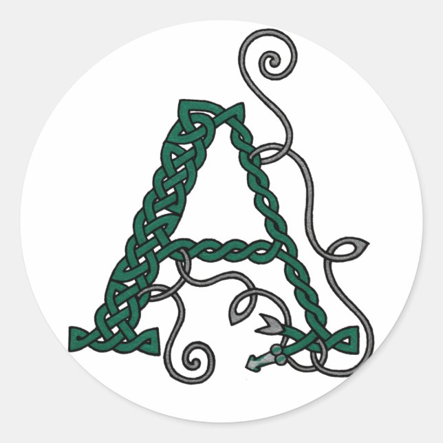 Celtic Letter A Stickers (Front)