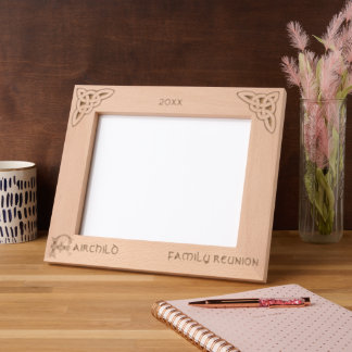 Celtic Letter F Custom Name Etched Frames