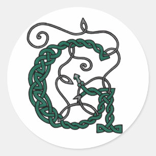 Celtic Letter G stickers