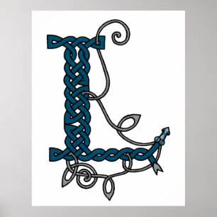 Celtic Letter L print