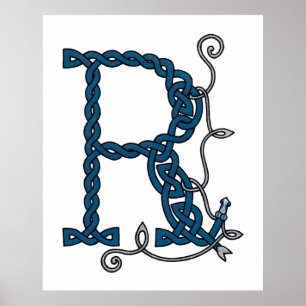 Celtic Letter R print