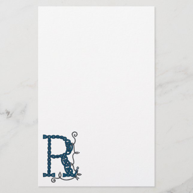 Celtic Letter R stationery (Front)