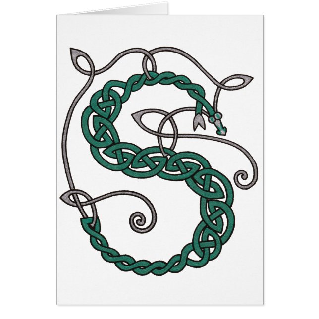 Celtic Letter S card (Front)