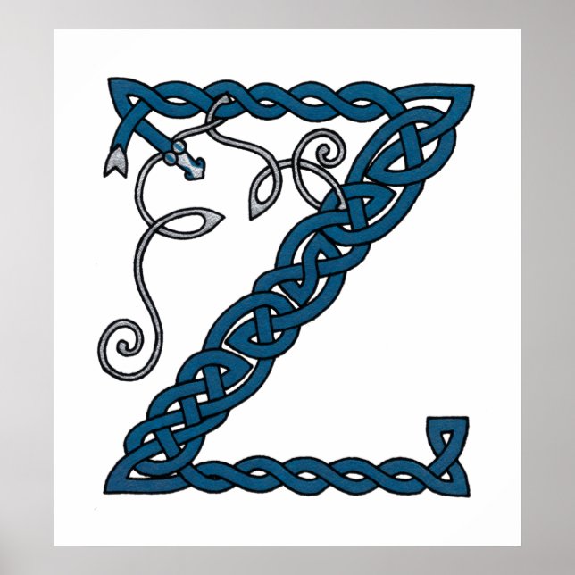 Celtic Letter Z print (Front)