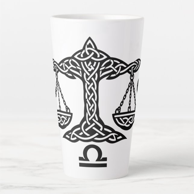    Celtic Libra Scales by BurnsInHell Latte Mug (Front)