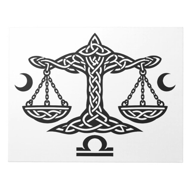    Celtic Libra Scales by BurnsInHell Notepad (Front)