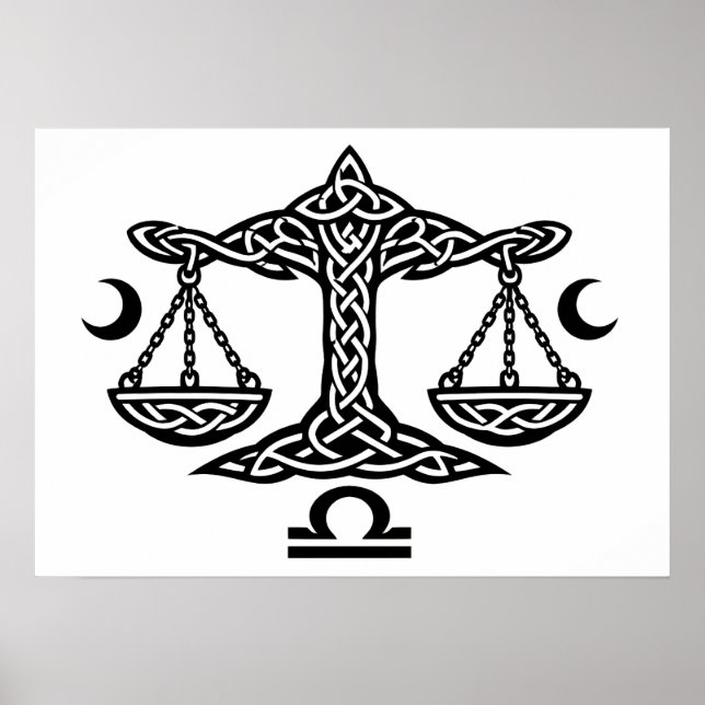    Celtic Libra Scales by BurnsInHell Poster (Front)