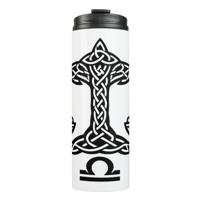    Celtic Libra Scales by BurnsInHell Thermal Tumbler (Front)