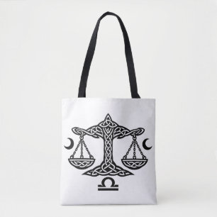 Celtic Libra Scales by BurnsInHell Tote Bag