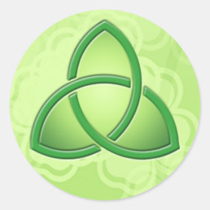 Celtic Love knot and Shamrocks 1.5" Round Sticker