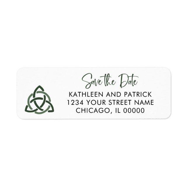 Celtic Love Knot Romantic Wedding Save the Date (Front)