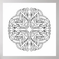 Celtic Mandala Art Poster
