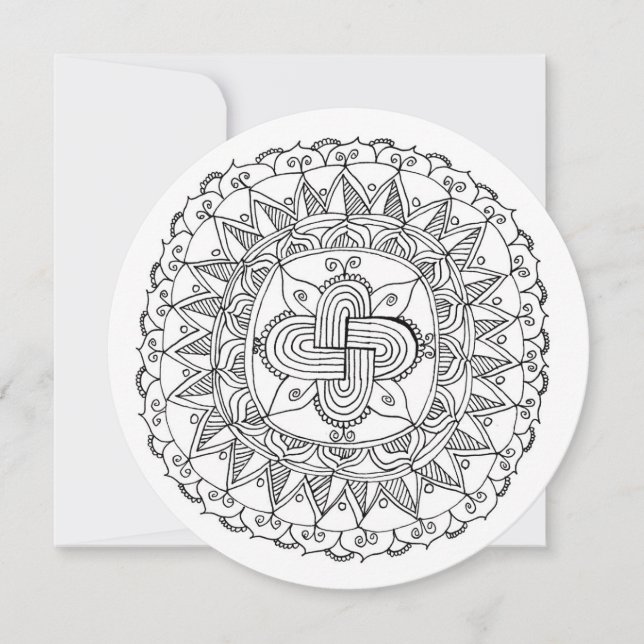 Celtic Mandala Colouring Card (Front)