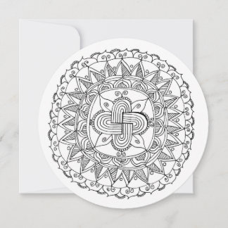 Celtic Mandala Colouring Card