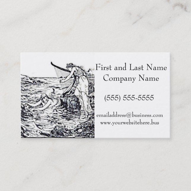 Celtic Mermaid Irish Siren Fairy Tale  Business Card (Front)
