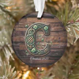 Celtic monogram letter ornament