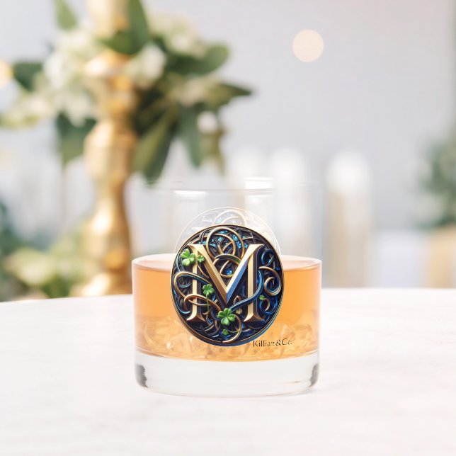 Celtic Monogram Rocks Glass Set (Insitu (Wedding))