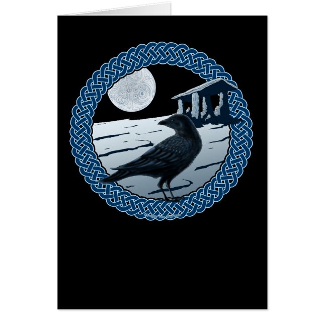 Celtic Moon, Raven and Dolman Cards (Front)