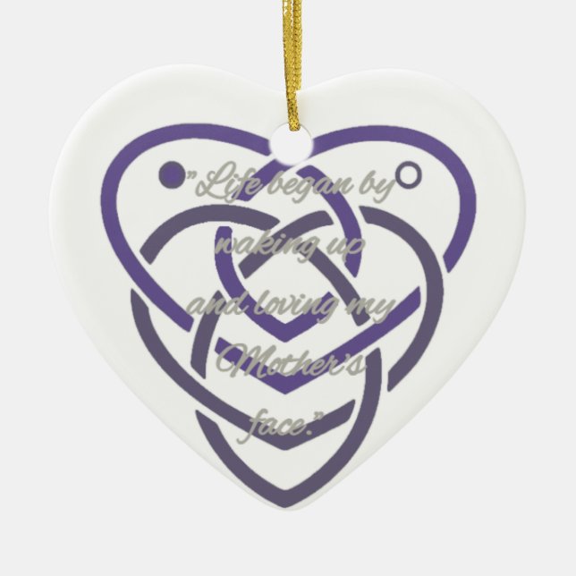 Celtic Motherhood Knot Ceramic Tree Decoration (Front)