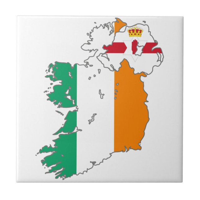 Celtic Nation Irish Map Tile (Front)