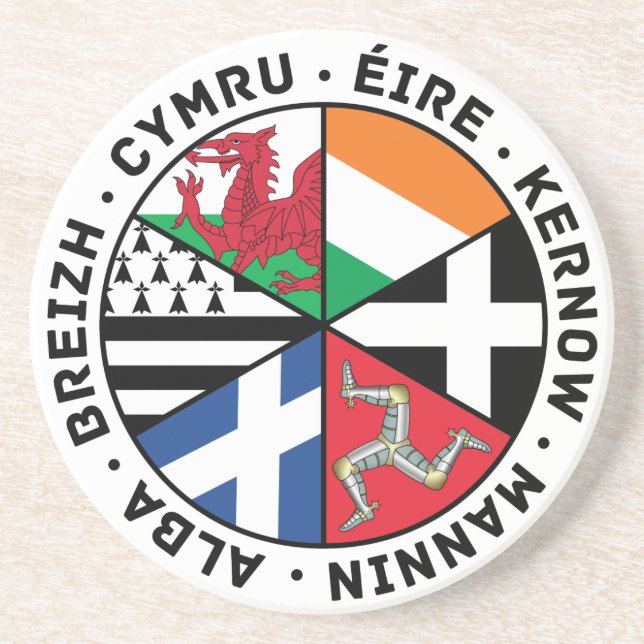Celtic Nations Flags Coaster (Front)