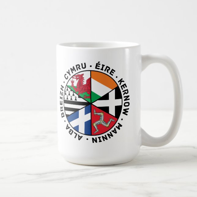 Celtic Nations Flags Coffee Mug (Right)