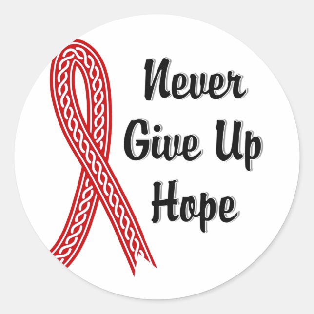 Celtic Never Give Up Hope AIDS Classic Round Sticker (Front)